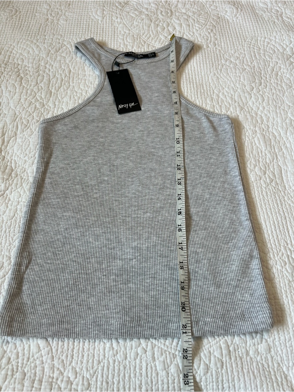 NWT Nasty Gal Ribbed Racer Tank Top - Picture 8 of 8
